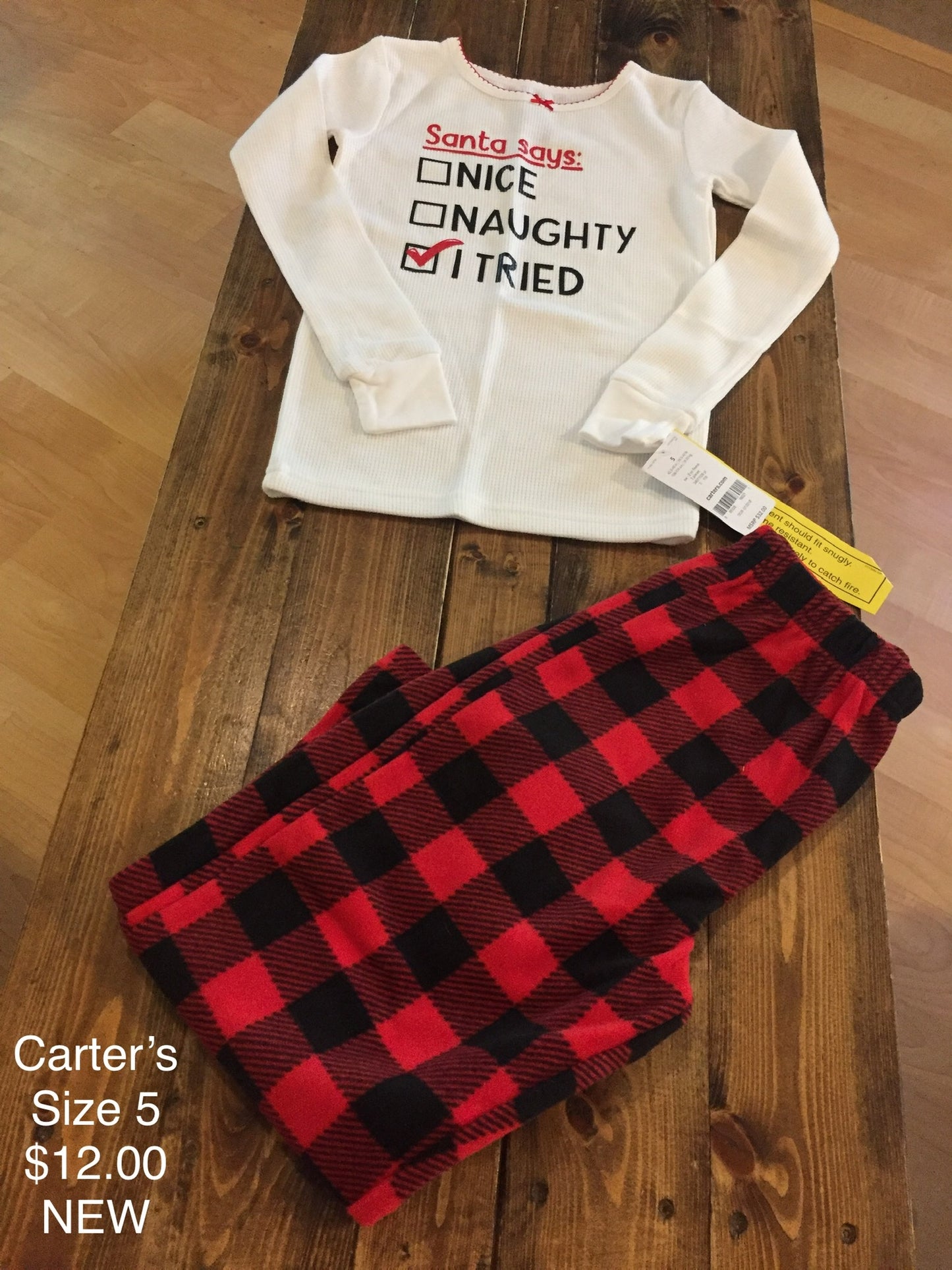 Carter’s Girls Two Piece Christmas Pajama Set