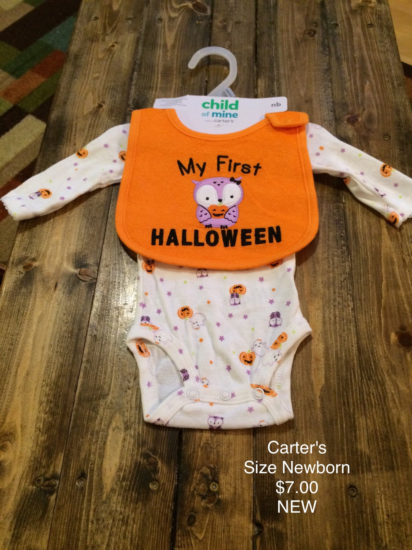 Carter’s Girls “My First Halloween” Bib & Onesie Set