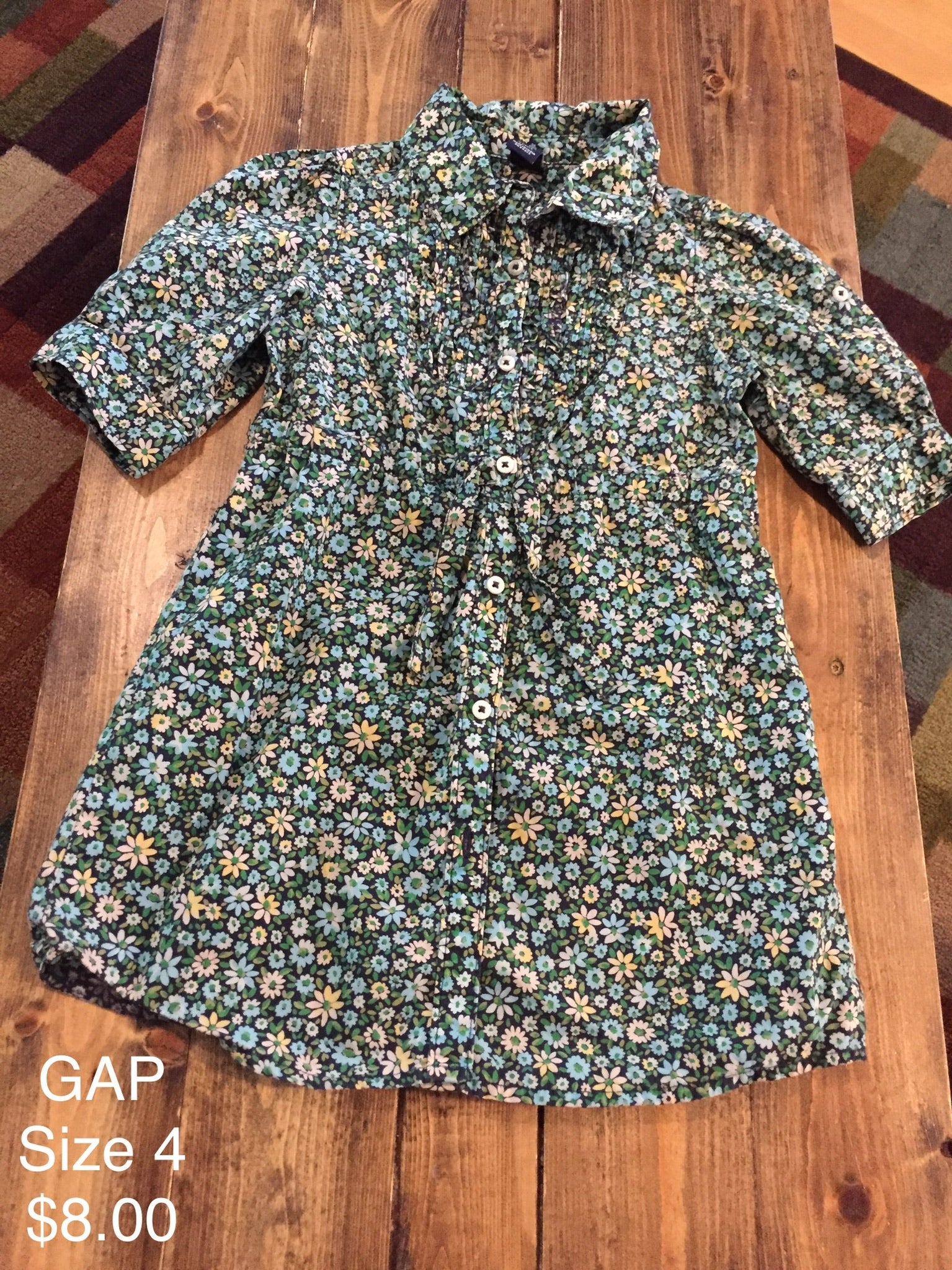 GAP Flower Print 3/4 Sleeve Spring Dress – Where The Child Things Are