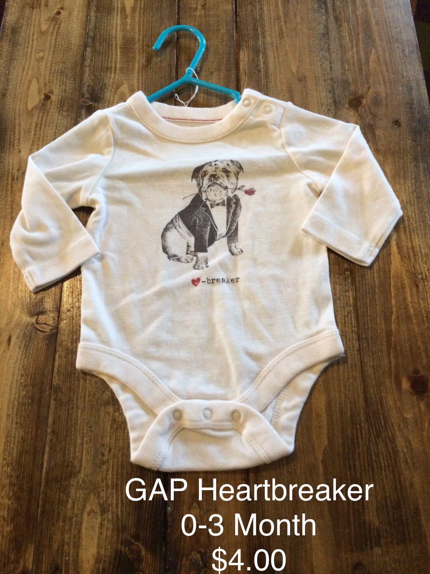 GAP “Heartbreaker” Onesie