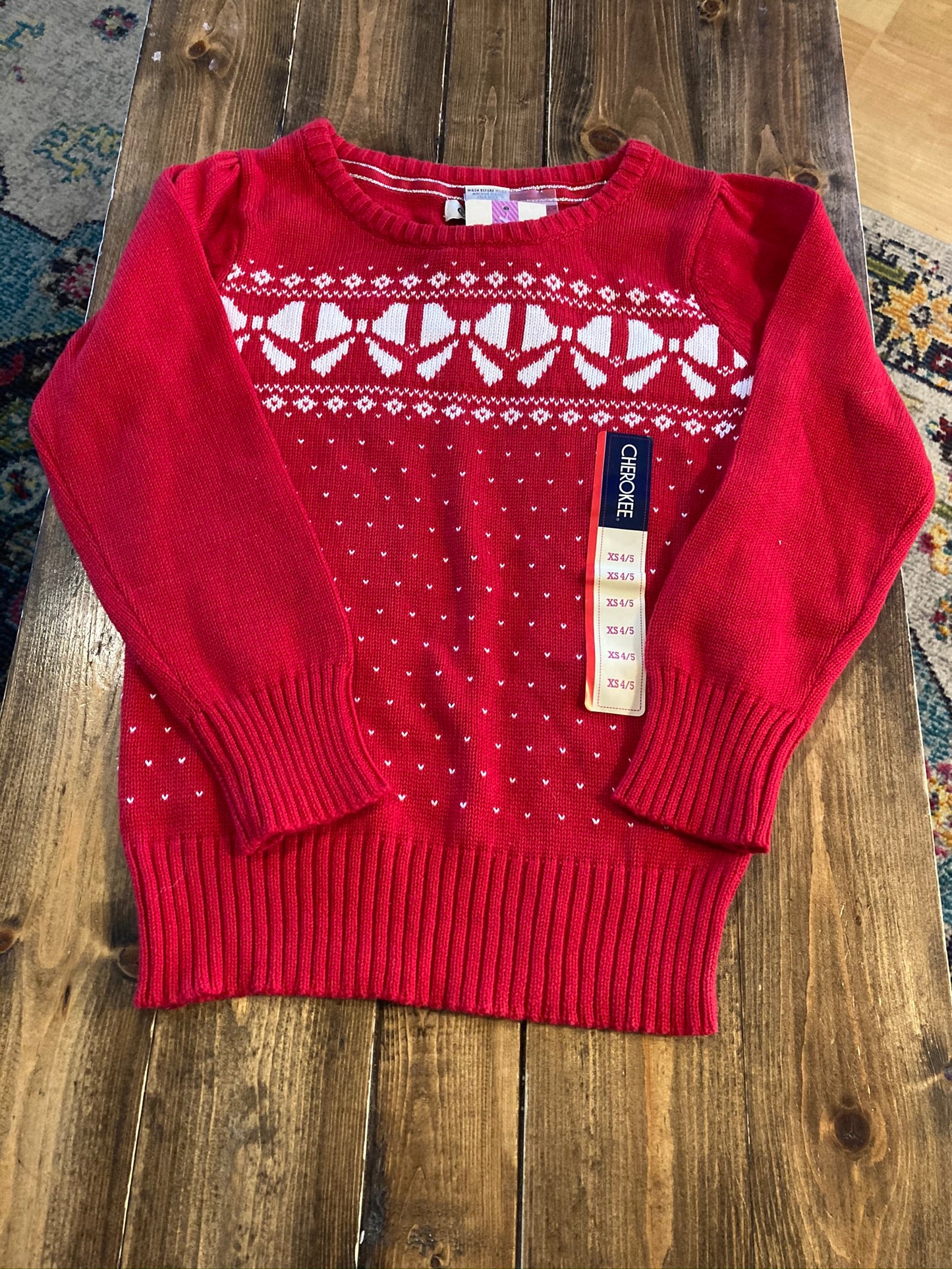 Cherokee Girls Christmas Sweater