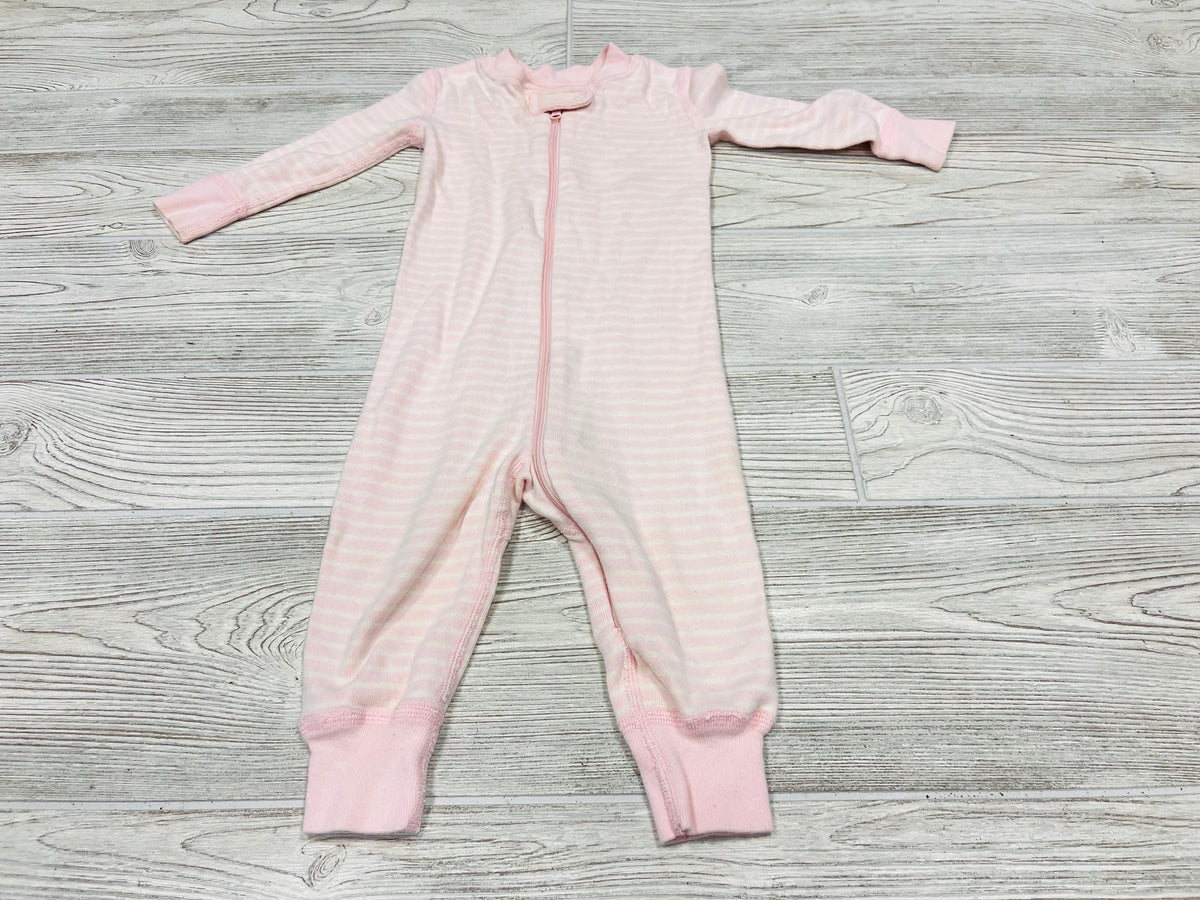 Moon And Back by HannaAndersson Striped Zip Up Pajama