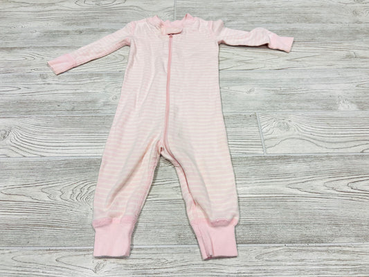 Moon And Back by HannaAndersson Striped Zip Up Pajama