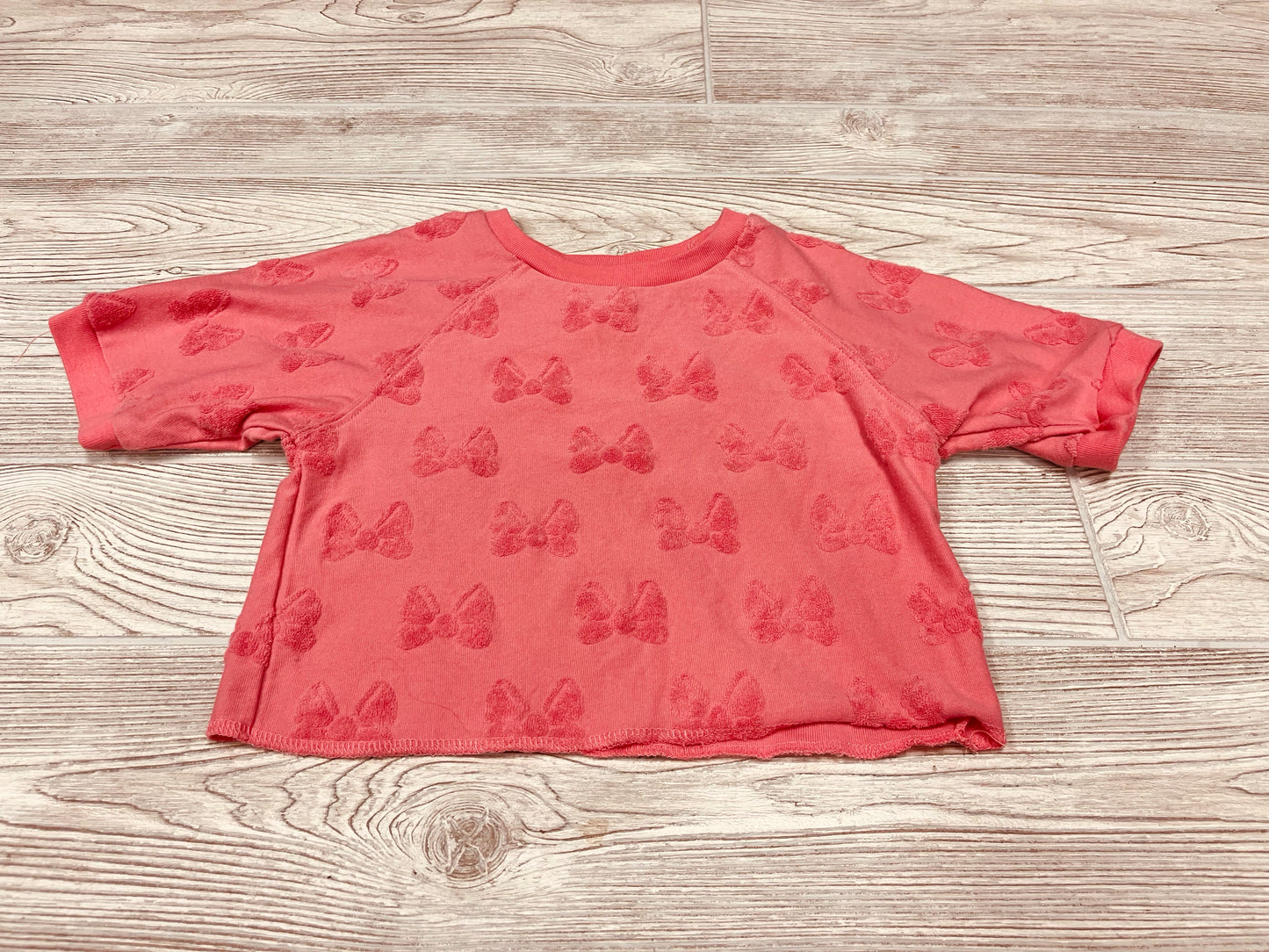 Disney Junior Minnie Mouse Cropped Short Sleeve Shirt