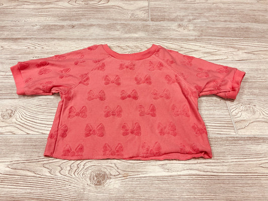 Disney Junior Minnie Mouse Cropped Short Sleeve Shirt