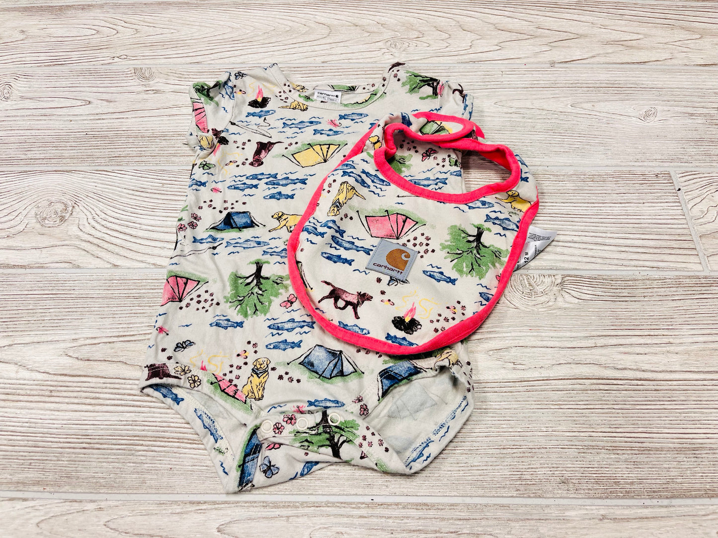Carhartt Outdoor Print Romper with Bib