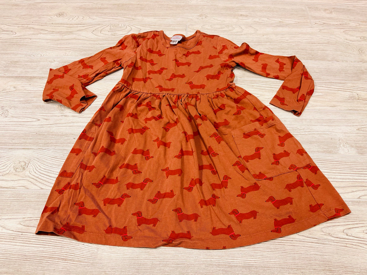 HannaAndersson Dachshund Print Long Sleeve Dress