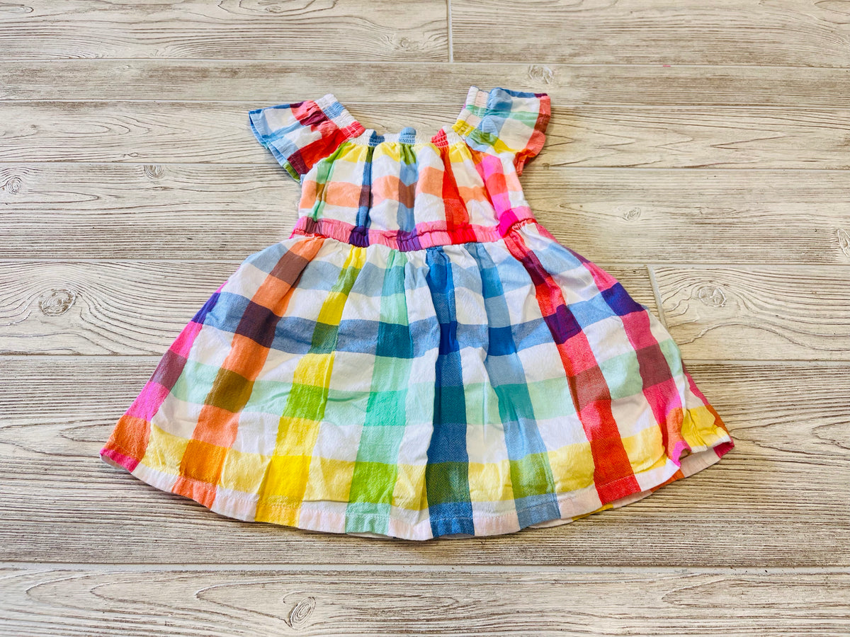 Primary Checkered Short Sleeve Dress