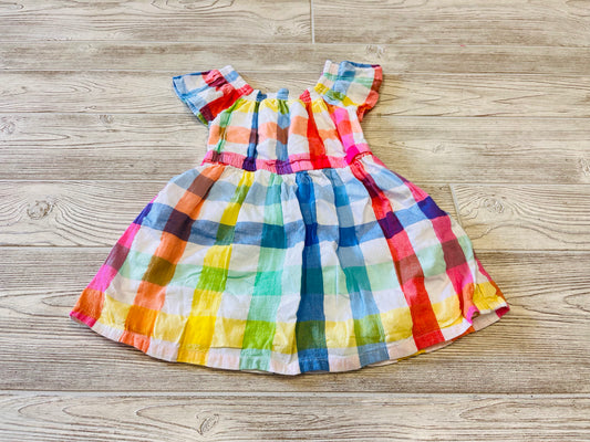 Primary Checkered Short Sleeve Dress