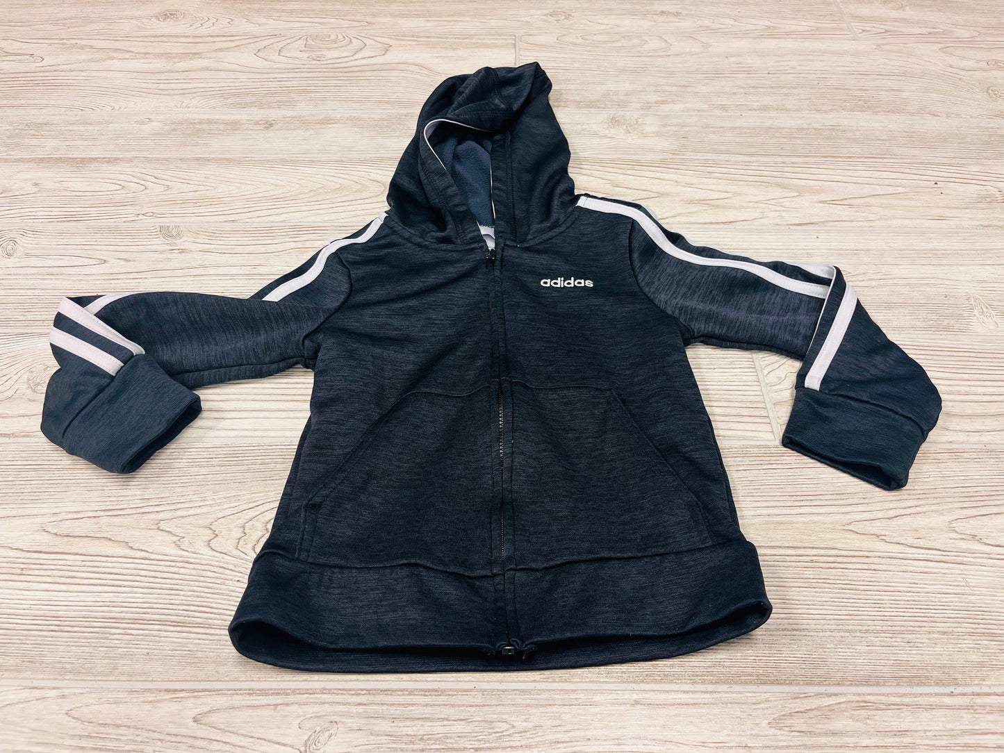 Adidas Hooded Athletic Zip Up Sweatshirt
