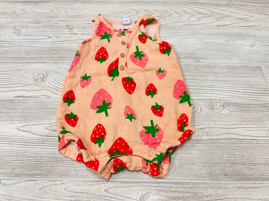 Old Navy Strawberry Print Romper