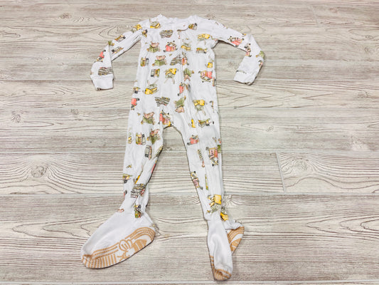 Burt’s Bees Animal Book Print Zip Up Pajama