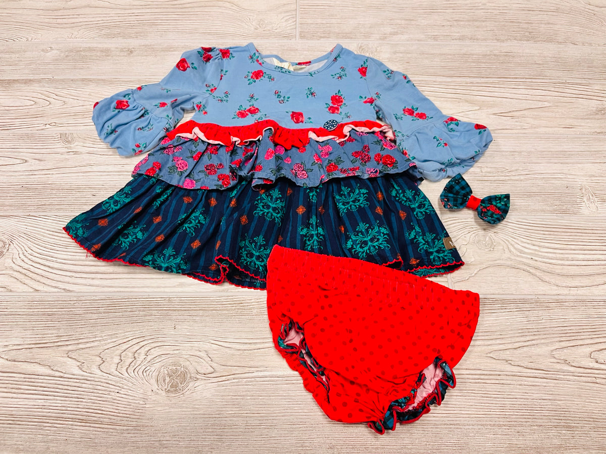 Matilda Jane Dress with Bloomers and Bow