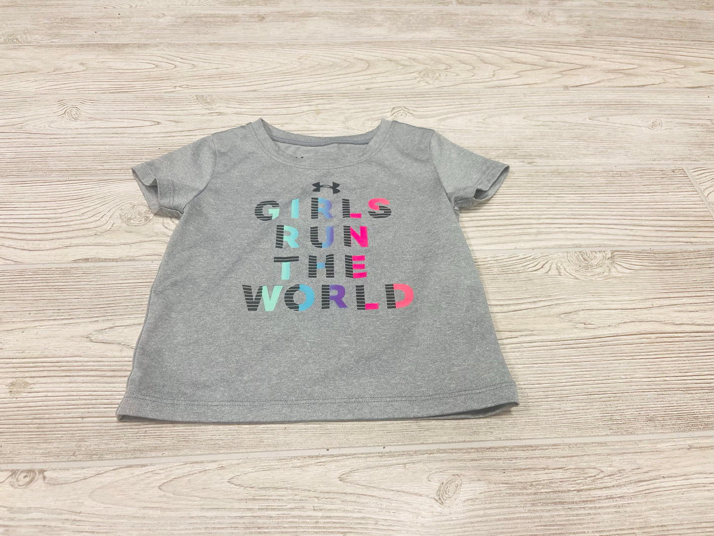 Under Armour “Girls Run The World” Athletic Short Sleeve Shirt