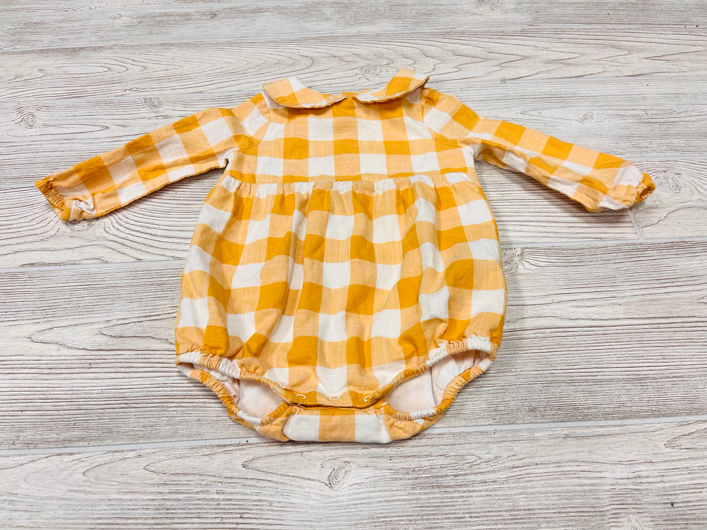Cat & Jack Checkered Long Sleeve Romper