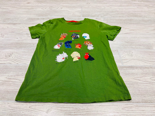 Mini Boden Chicken Print Short Sleeve Shirt