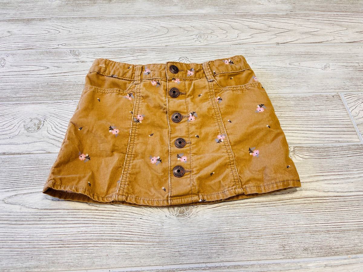 OshKosh Floral Print Corduroy Skirt