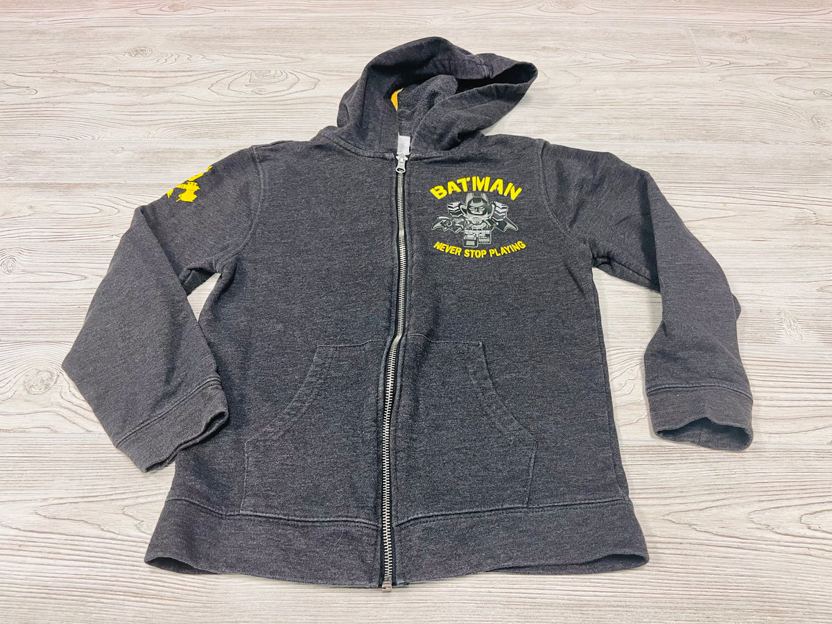 The LEGO Move 2 Batman “Never Stop Playing” Hooded Zip Up Sweatshirt