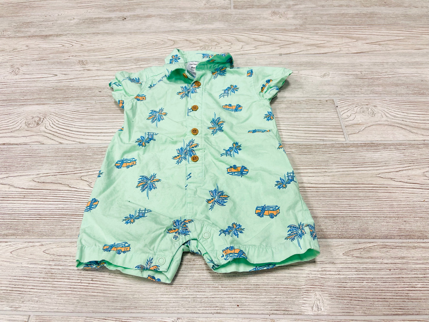 Carter’s Beach Print Button Down Romper