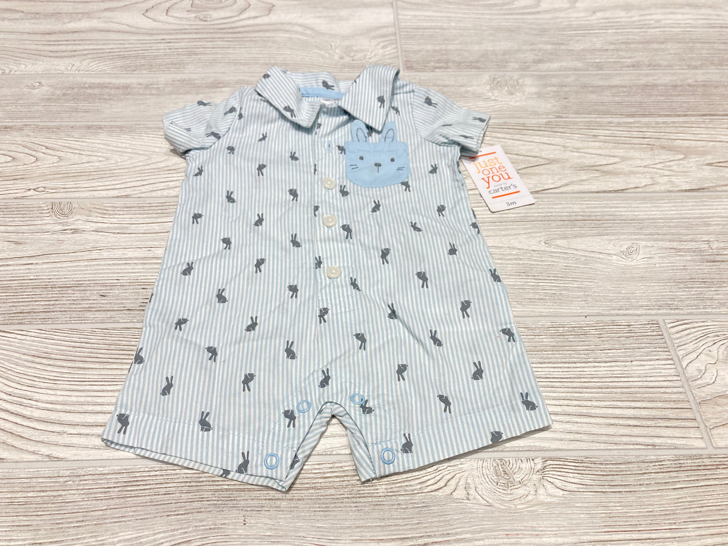 Carter’s Easter Print Boys Short Sleeve Romper