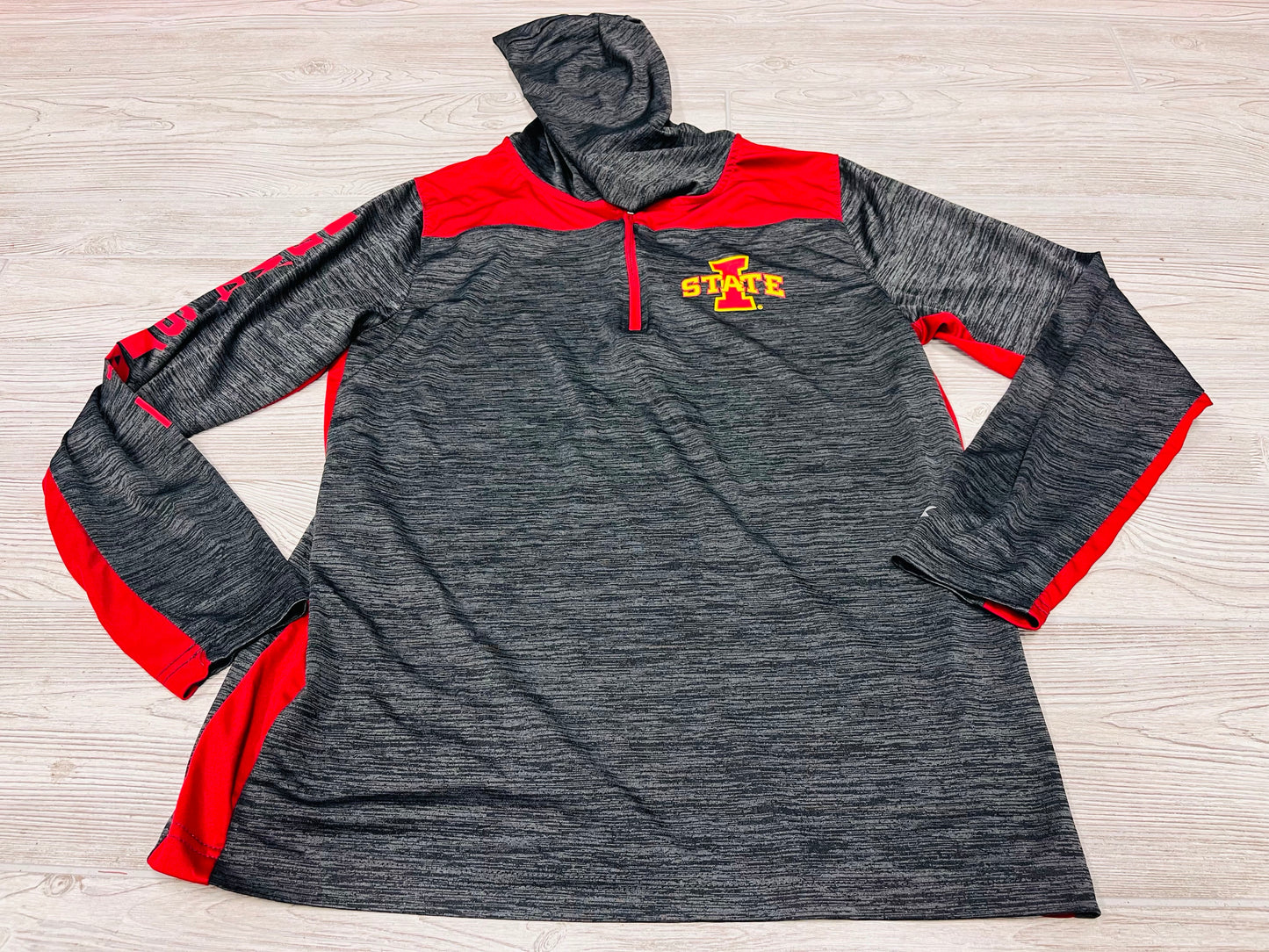 Colosseum Iowa State Cyclones Hooded Athletic Long Sleeve Shirt