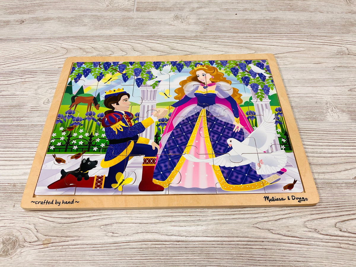 Melissa & Doug Wooden Jigsaw Puzzle Prince and Princess