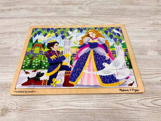 Melissa & Doug Wooden Jigsaw Puzzle Prince and Princess
