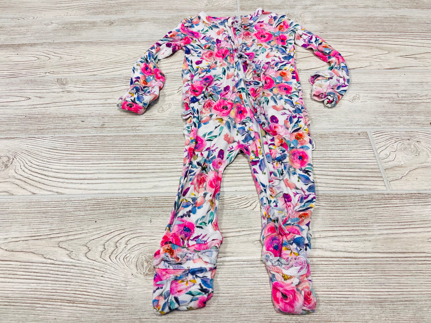 Gigi and Mac Zip Up Flower Print Bamboo Pajama