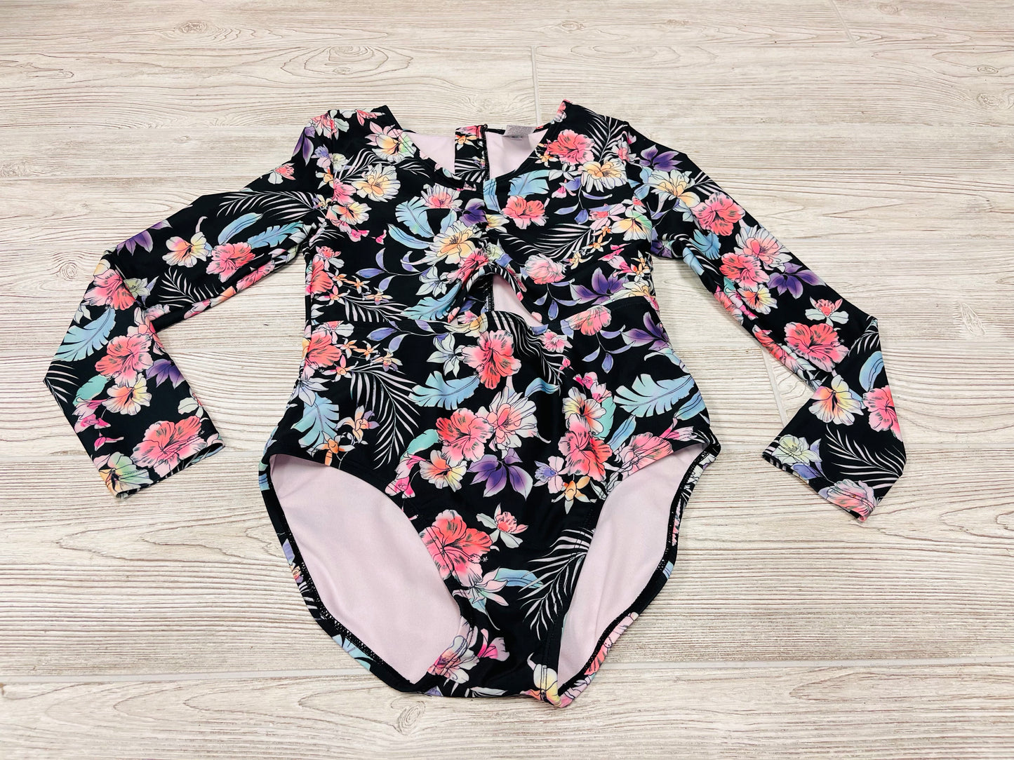 Art Class Floral Rashguard Swimsuit