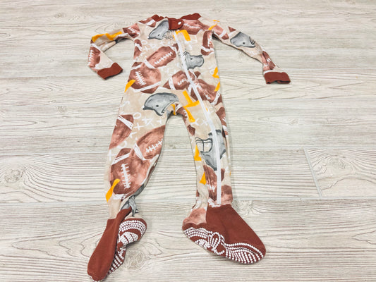 Burt’s Bees Baby Football Print Zip Up Pajama