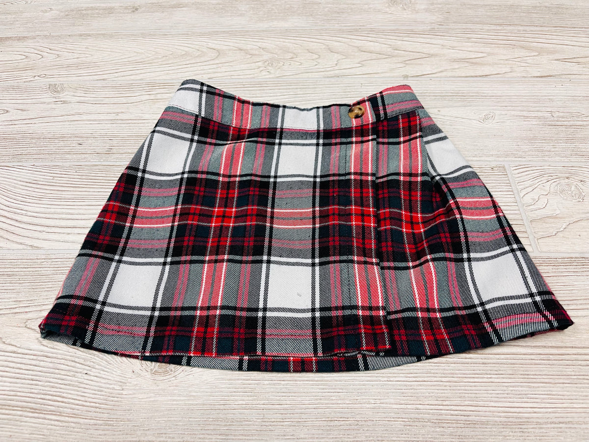 Copper Key Plaid Skirt