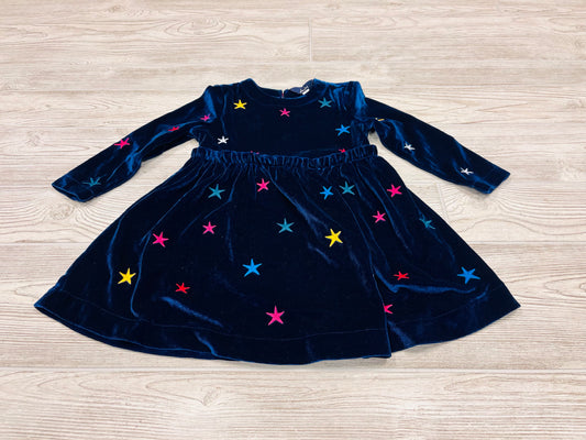 Joules Star Embroidered Long Sleeve Dress