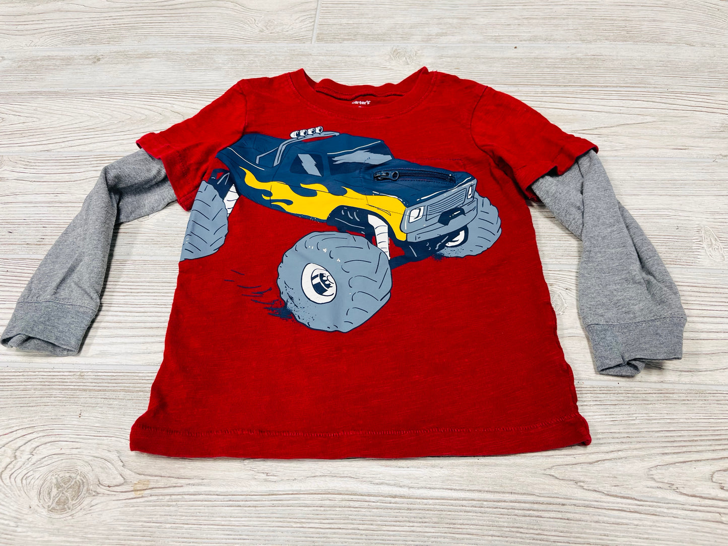 Carter’s Monster Truck Print Long Sleeve Shirt