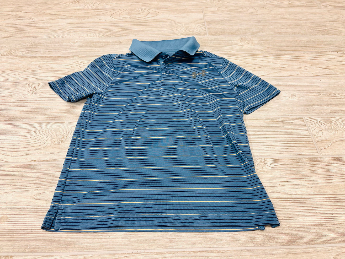 Under Armour Striped Athletic Short Sleeve Polo Shirt