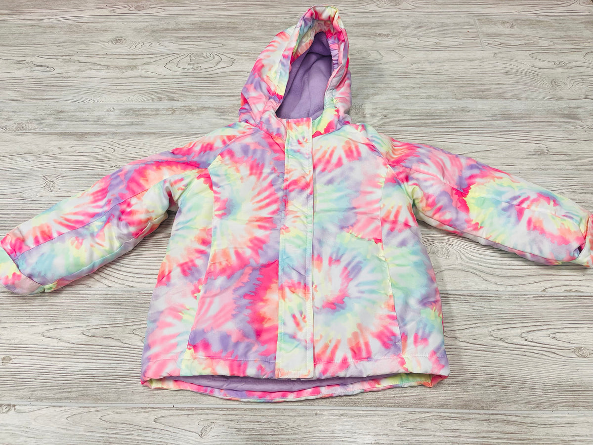 The Children’s Place Girls Tie Dye Winter Coat and Snowbibs Set