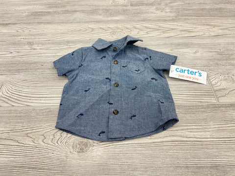 Carter’s Whale Print Button Down Shirt