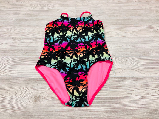 Art Class Palm Tree Print Swimsuit