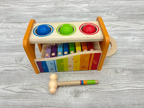 Hape Pound & Tap Bench with Slide Out Xylophone