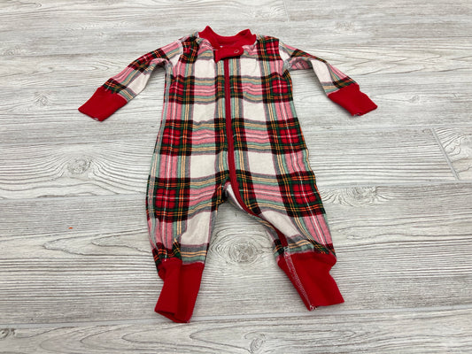 HannaAndersson Zip Up Plaid Pajama