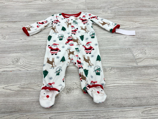 Carter’s Santa Print Zip Up Fleece Pajama