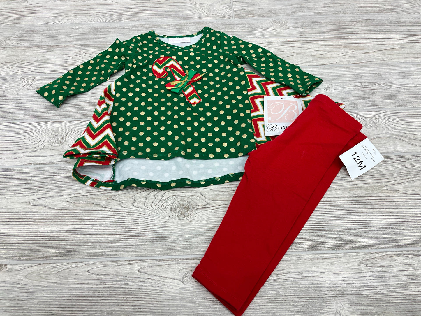 Bonnie Baby Two Piece Christmas Outfit