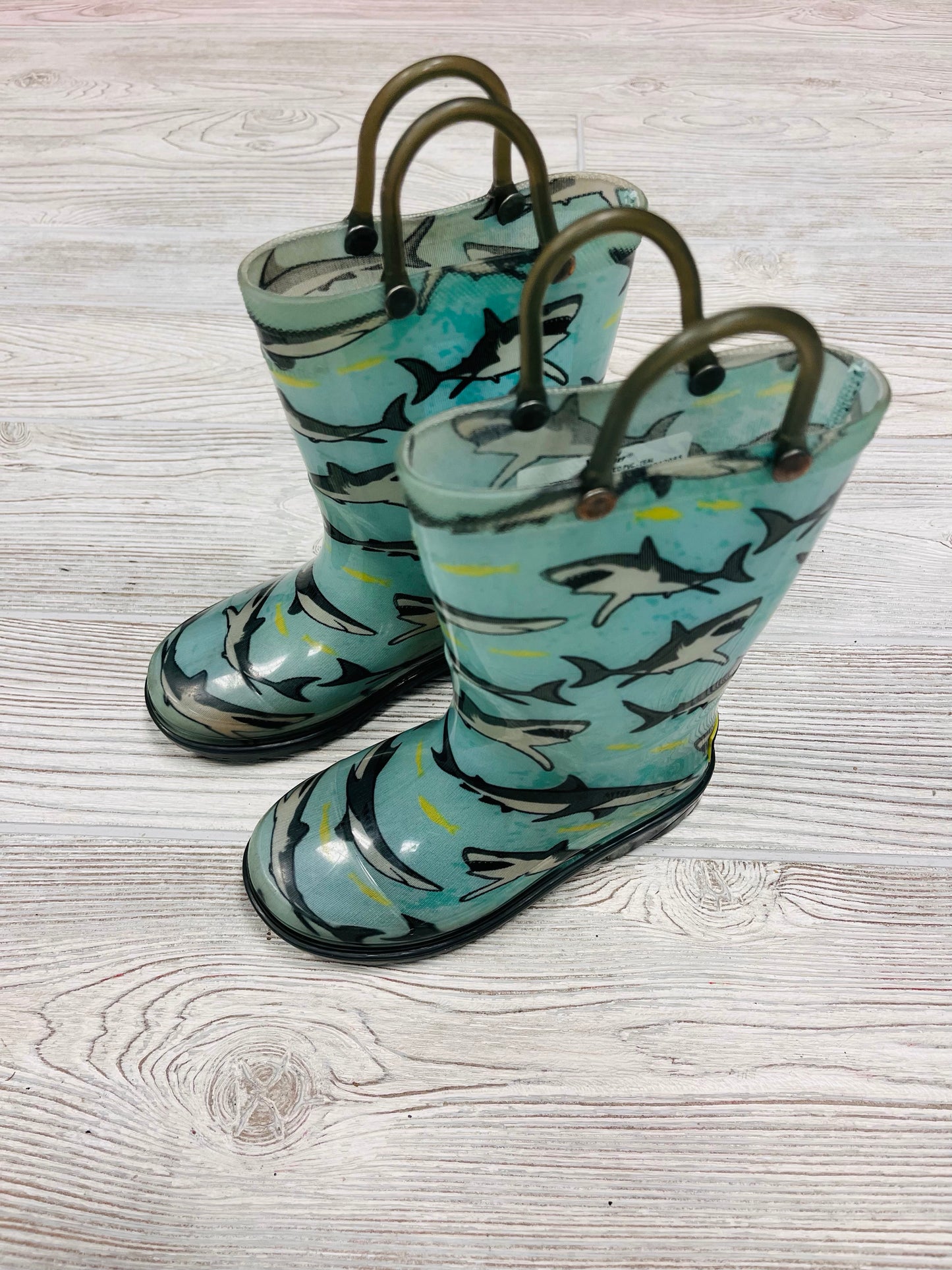 Western Chief Shark Print Light Up Rain Boots
