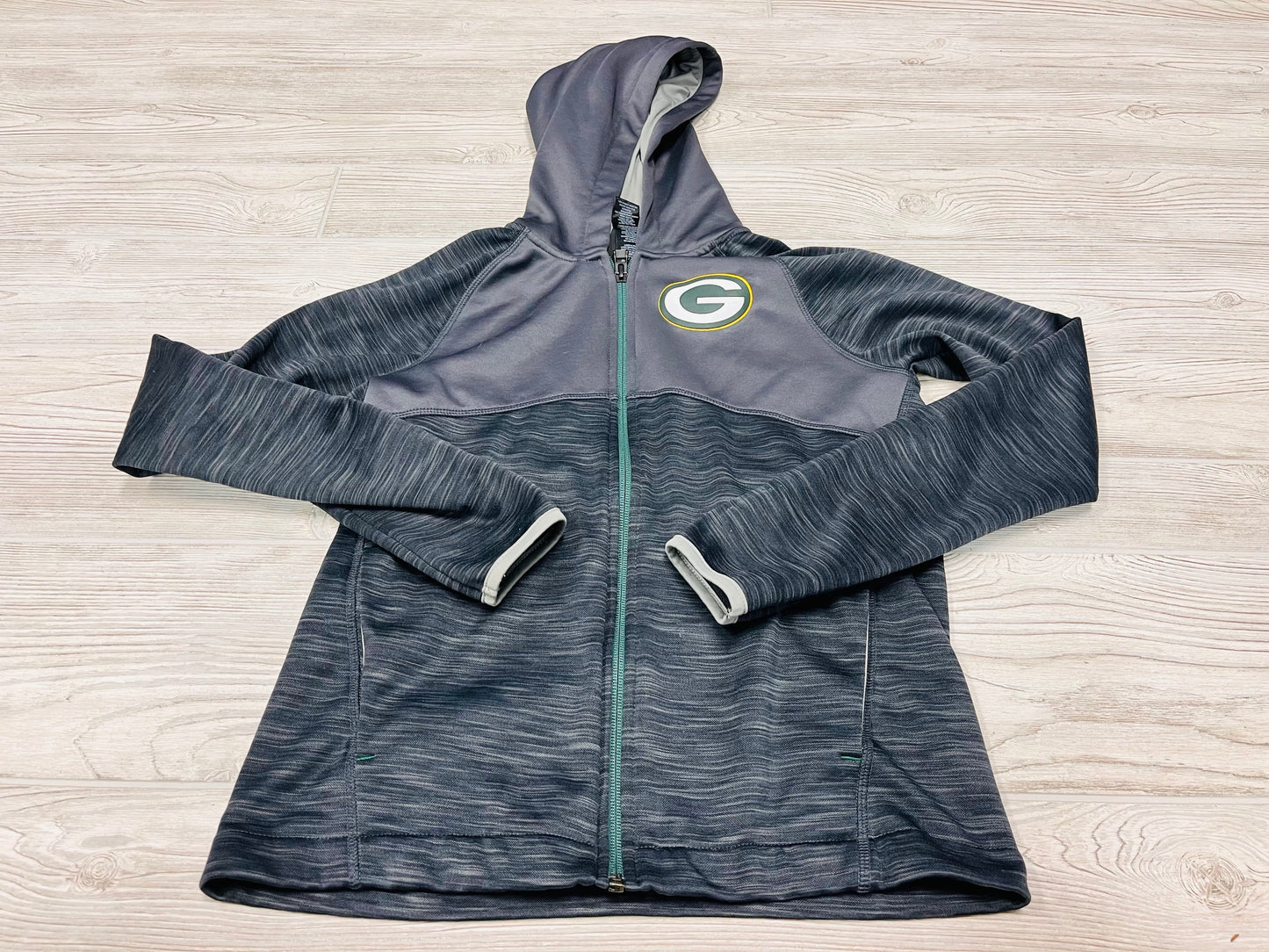 NFL Team Apparel Green Bay Packers Hooded Athletic Zip Up Sweatshirt