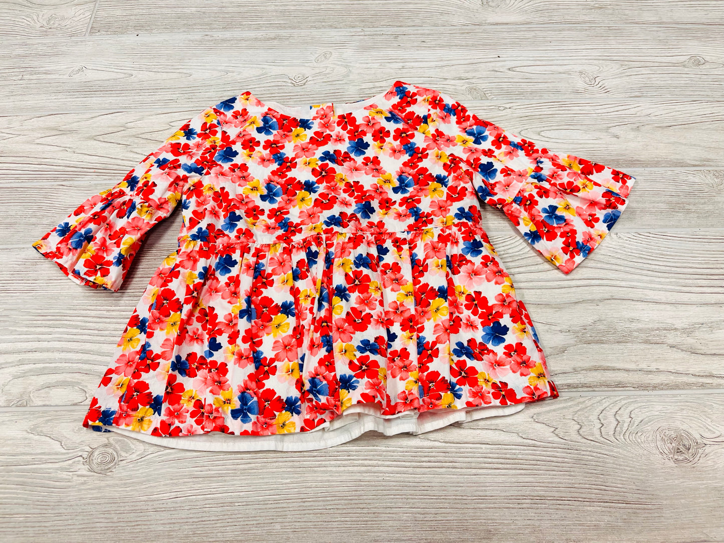 Janie and Jack Floral Print Long Sleeve Shirt