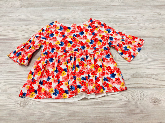 Janie and Jack Floral Print Long Sleeve Shirt
