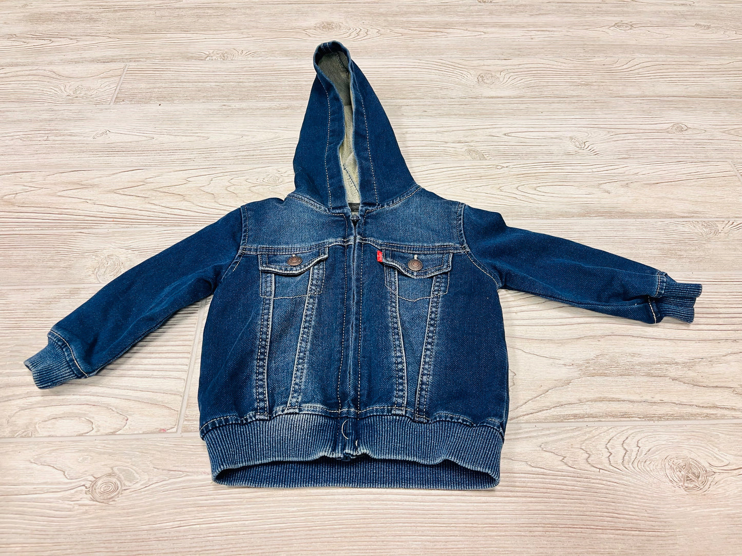 Levi’s Hooded Zip Up Jean Jacket