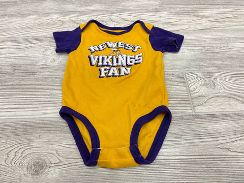 NFL Team Apparel “Newest Vikings Fan” Short Sleeve Onesie