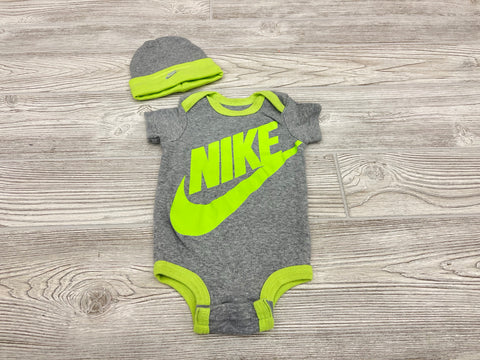 Nike Short Sleeve Onesie with Hat