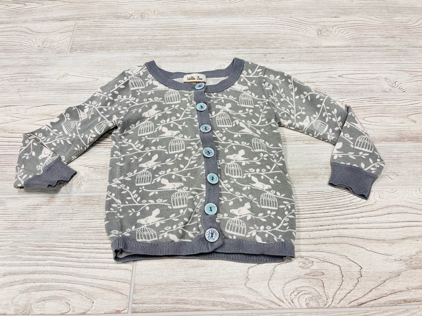Matilda Jane Dove Print Button Down Cardigan