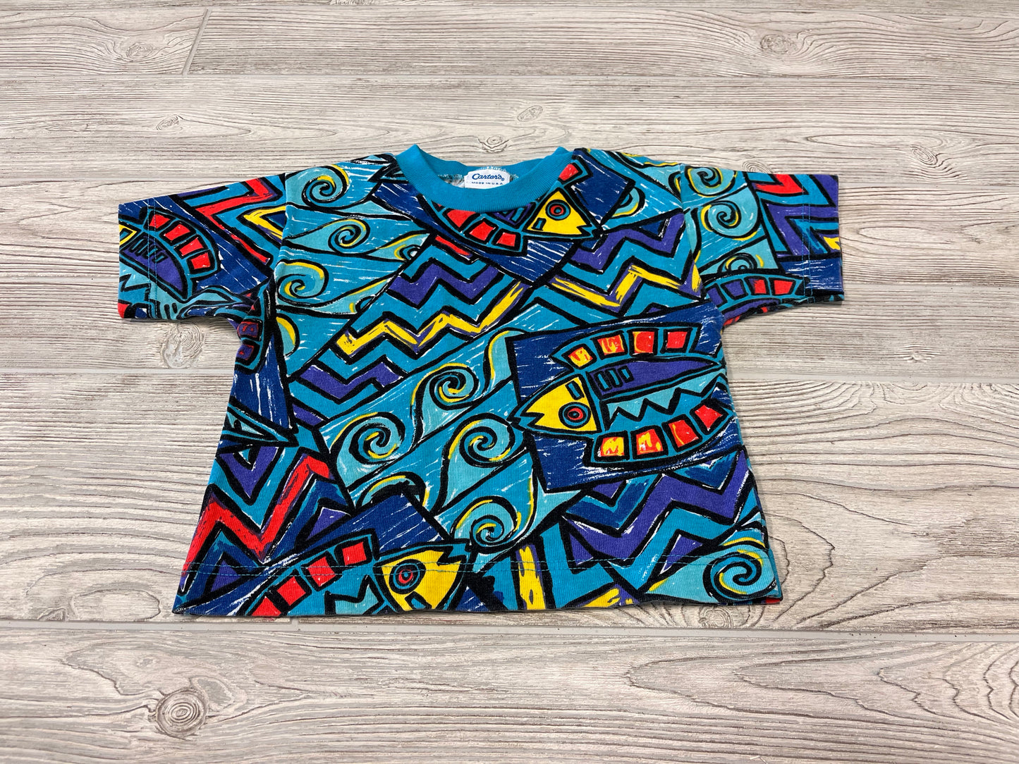 Vintage Carter’s Abstract Print Short Sleeve Shirt